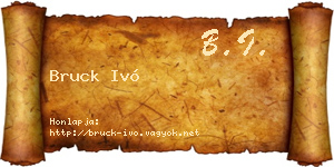 Bruck Ivó névjegykártya